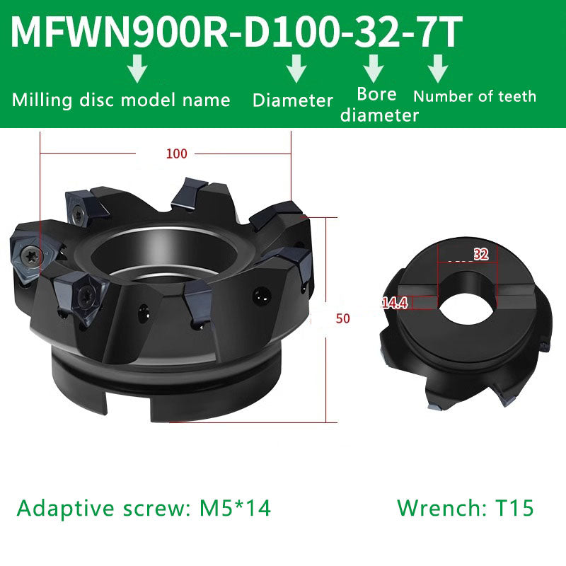 MFWN 90 Degree Fast Feed Milling Cutter Double-sided Hexagonal Heavy Cutting Face Milling Cutter Disk (for WNMU08 Milling Insert) Shandong Denso Pricision Tools Co.,Ltd.